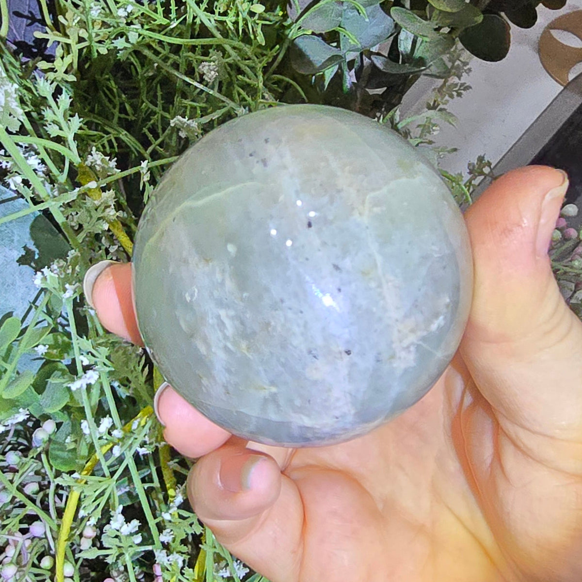 Green Moonstone Sphere