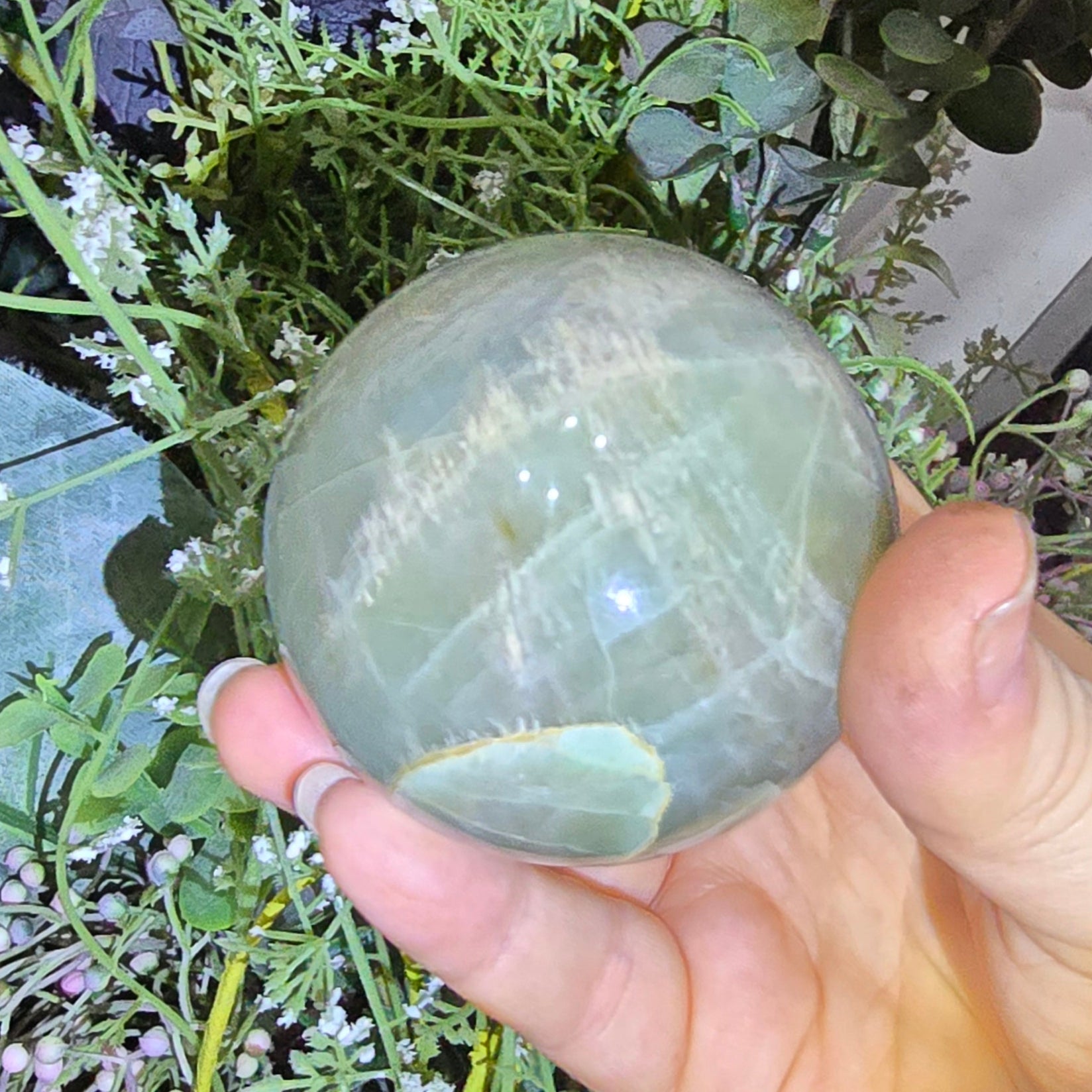 Green Moonstone Sphere