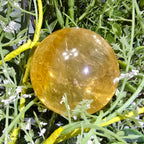 Honey calcite sphere