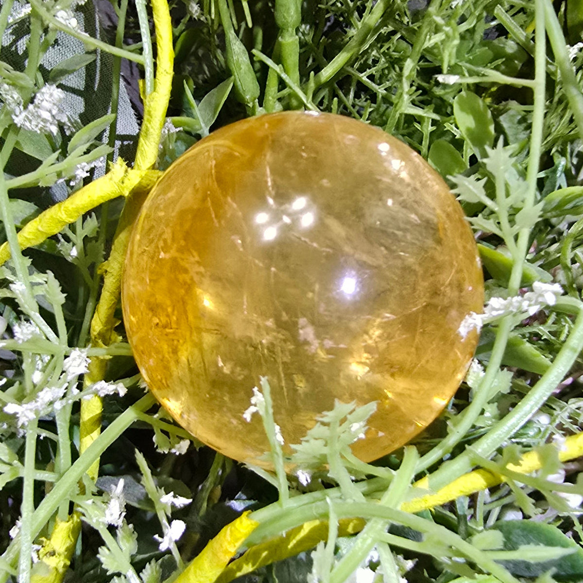 Honey calcite sphere