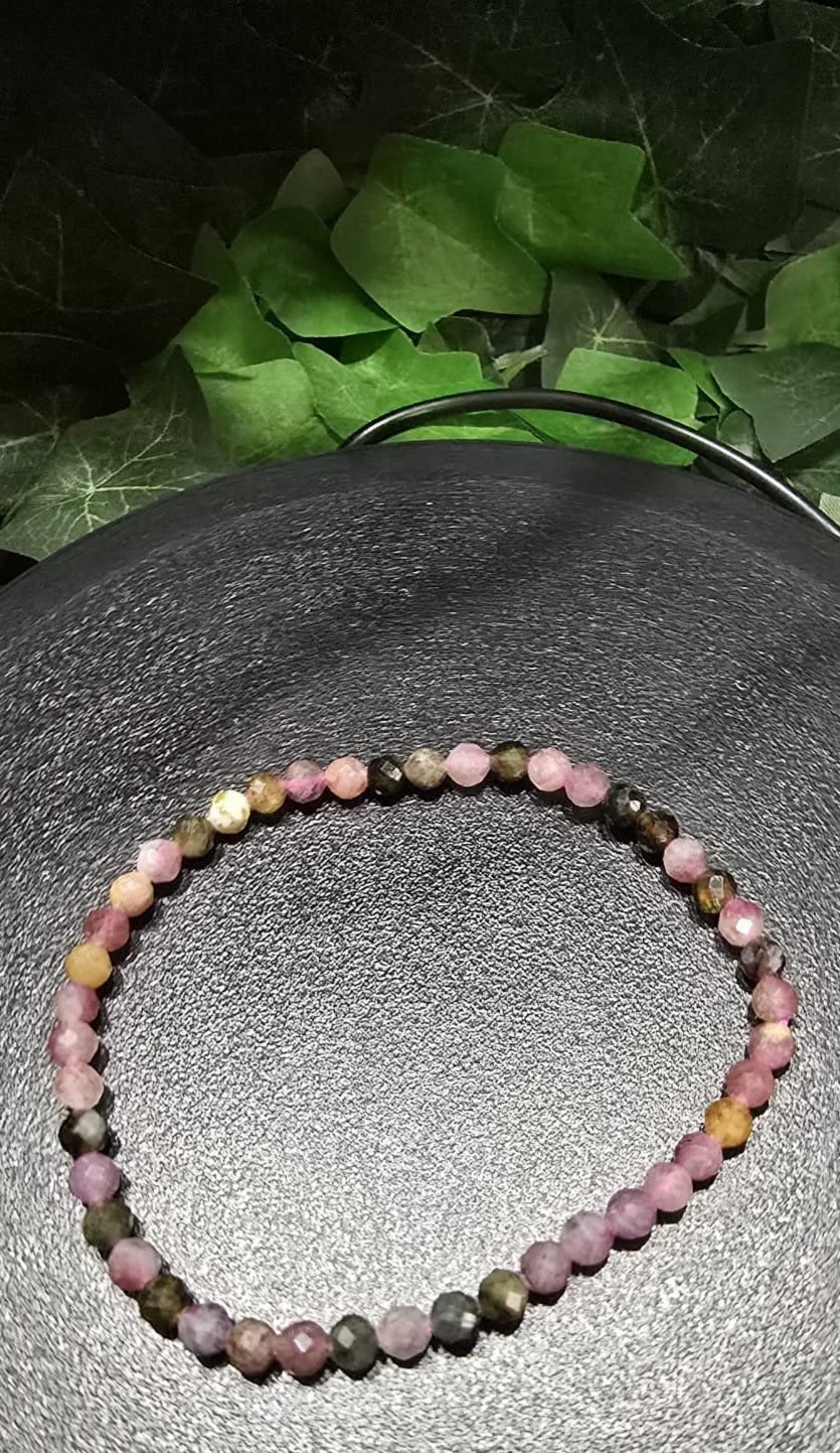 Rainbow Touramaline Faceted Bracelet