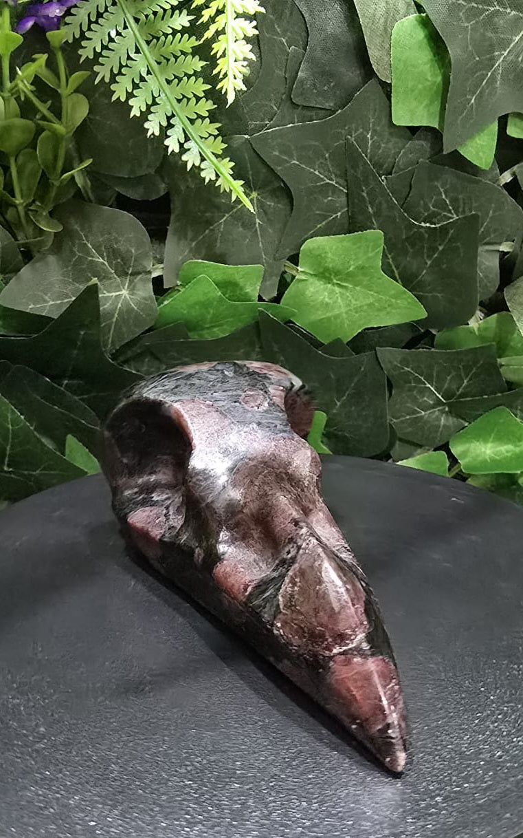 Garnet Raven Skull