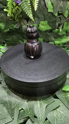 Black obsidian Creepy pumpkin