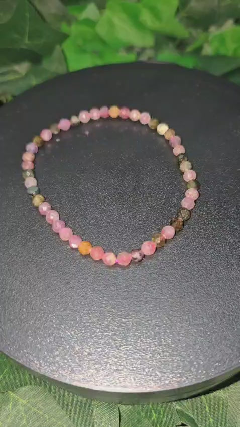 Rainbow Touramaline Faceted Bracelet
